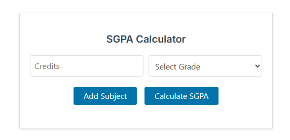 Online SGPA Calculator