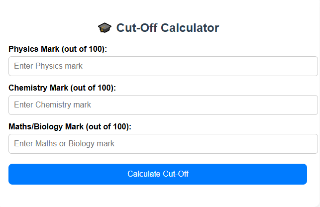 Cut-Off Calculator